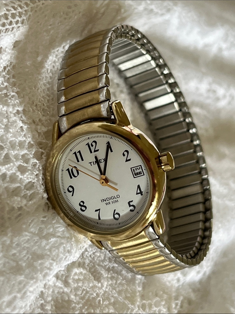 Timex Two-Tone Gold and Silver Indiglo Ladies Watch